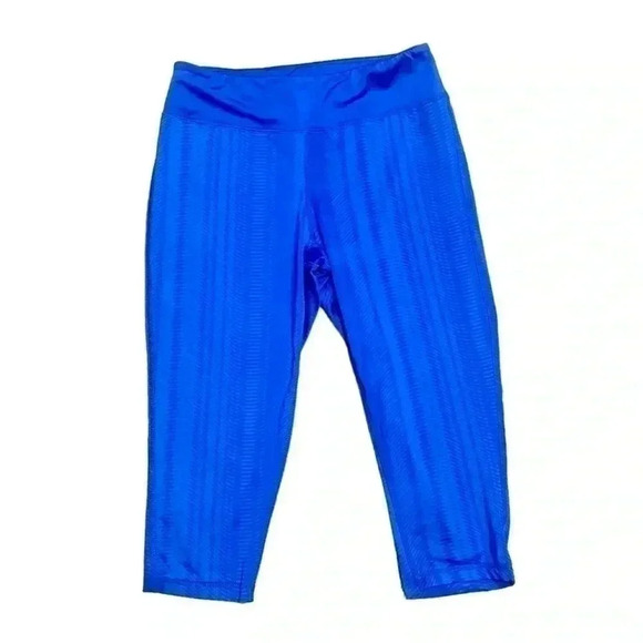 Colosseum Cobalt Blue Running Active Performance Cropped Leggings - Picture 1 of 6